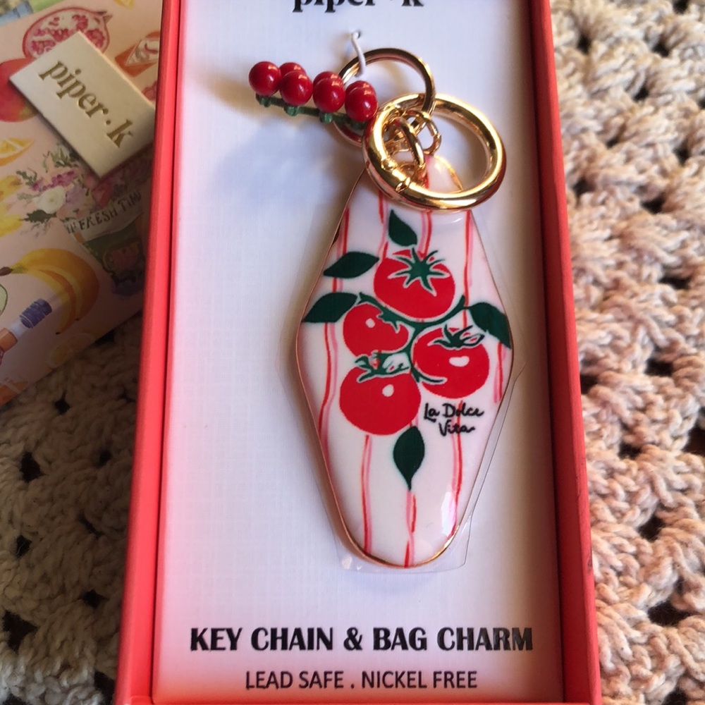 Piper K TOMATO Key Chain & Bag Charm - Picture 2 of 5
